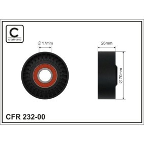 Compre Rolo tensor, correia trapezoidal estriada de CAFFARO online para Z4 Coupé (E86) a preços moderados