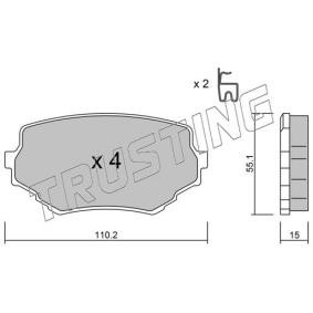 Acquista Kit pastiglie freni da TRUSTING 258.0 a buon mercato per soli 85,52 €