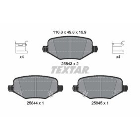 Acquista Kit pastiglie freni da TEXTAR 2584301 a buon mercato per soli 67,48 €