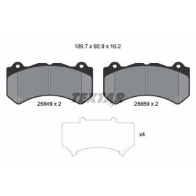 Acquista Kit pastiglie freni da TEXTAR 2584901 a buon mercato per soli 127,19 €