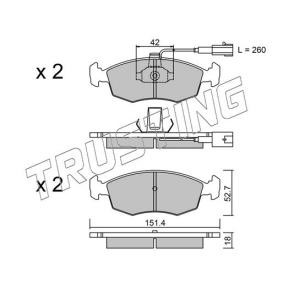 Bremsbeläge 283.1 für DEDRA SW (835) für 116,21 CHF