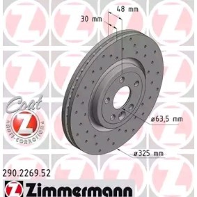 Bremsscheibe 290.2269.52 von ZIMMERMANN günstig für 118,64 € online kaufen