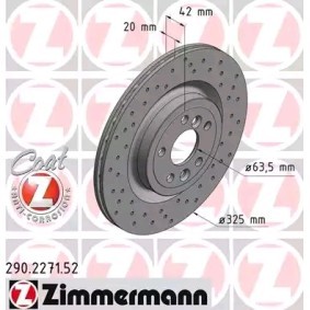 Bremsscheibe 290.2271.52 von ZIMMERMANN günstig für 111,73 € online kaufen