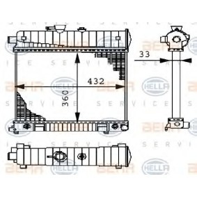 Kühler, Motorkühlung 8MK 376 710-271 für C-Klasse Coupe (C204) für 226,31 CHF