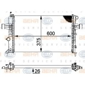 Achetez des Radiateur du moteur HELLA 8MK 376 710-314 à prix pour 68,72 €