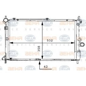 Achetez des Radiateur du moteur HELLA 8MK 376 711-761 à prix pour 131,94 €