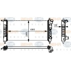 Comprar Radiador, refrigeración del motor de HELLA 8MK 376 712-701 a bajo precio de 120,09 €