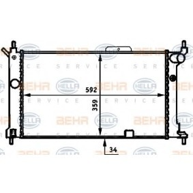 Comprar Radiador, refrigeración del motor de HELLA 8MK 376 713-581 a bajo precio de 154,30 €