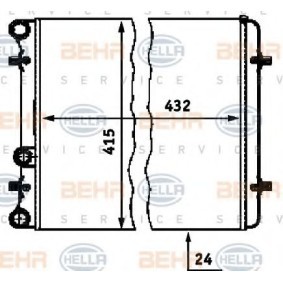 Achetez des Radiateur du moteur HELLA 8MK 376 713-774 à prix pour 42,70 €