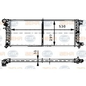 Achetez des Radiateur du moteur HELLA 8MK 376 715-431 à prix pour 107,81 €