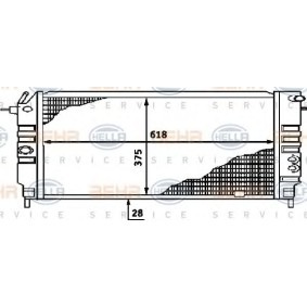 Comprar Radiador, refrigeración del motor de HELLA 8MK 376 715-721 a bajo precio de 95,69 €