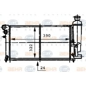 Achetez des Radiateur du moteur HELLA 8MK 376 716-481 à prix pour 86,22 €