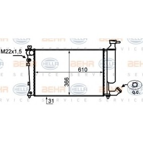 Achetez des Radiateur du moteur HELLA 8MK 376 717-171 à prix pour 129,51 €