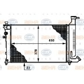 Achetez des Radiateur du moteur HELLA 8MK 376 717-291 à prix pour 116,45 €