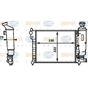 Achetez des Radiateur du moteur HELLA 8MK 376 720-001 à prix pour 92,93 €