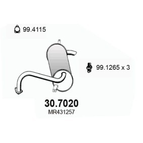 Kjøp Bakre eksospotte av ASSO 30.7020 til den lave prisen 3786,54 NOK