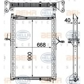 Kjøp Radiator, motorkjøling av HELLA 8MK 376 755-641 til den lave prisen 7336,56 NOK