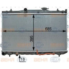Kühler, Motorkühlung 8MK 376 763-701 für CERATO (LD) für 192,33 CHF