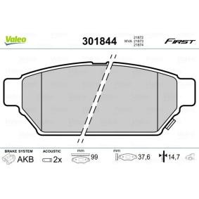 Achetez des Plaquettes de frein VALEO 301844 à prix pour 17,70 €