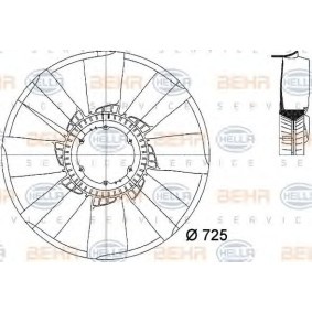 Lüfterrad, Motorkühlung für DAF von HELLA