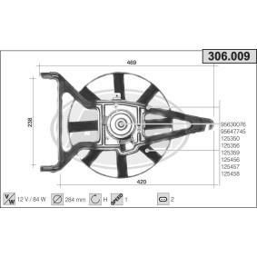 Kühlerlüfter 306.009 für PEUGEOT