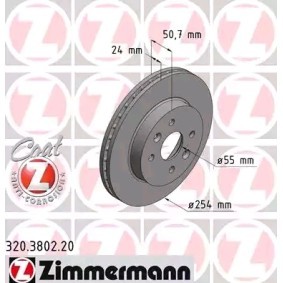 Bremsscheibe 320.3802.20 von ZIMMERMANN günstig für 51,36 € online kaufen
