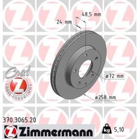 Bremsscheibe 370.3065.20 von ZIMMERMANN günstig für 65,70 € online kaufen