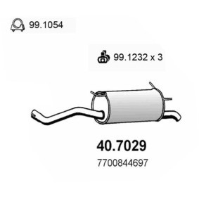 Kjøp Bakre eksospotte av ASSO 40.7029 til den lave prisen 2087,47 NOK
