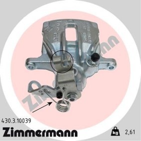 Kjøp Bremsecaliper av ZIMMERMANN 430.3.10039 til den lave prisen 1681,49 NOK
