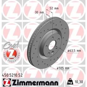 Bremsscheibe 450.5210.52 von ZIMMERMANN günstig für 129,42 € online kaufen