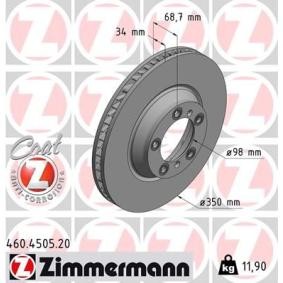 Bremsscheibe 460.4505.20 von ZIMMERMANN günstig für 160,35 € online kaufen