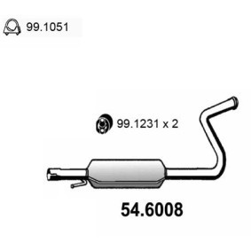 Køb Mellempotte af ASSO 54.6008 til den lave pris 1469,19 DKK