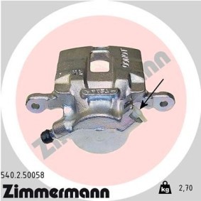 Kjøp Bremsecaliper av ZIMMERMANN 540.2.50058 til den lave prisen 1625,86 NOK