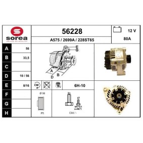 Lichtmaschine 56228 für 106 I (1A, 1C) für 104,54 CHF