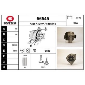 Lichtmaschine 56545 für 406 Break (8E/F) für 120,65 CHF