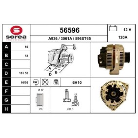 Lichtmaschine 56596 für 406 Break (8E/F) für 145,37 CHF