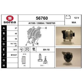 Lichtmaschine 56760 für 106 I (1A, 1C) für 125,13 CHF