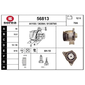 Lichtmaschine 56813 für PEUGEOT