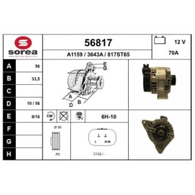 Lichtmaschine 56817 für 106 I (1A, 1C) für 109,19 CHF