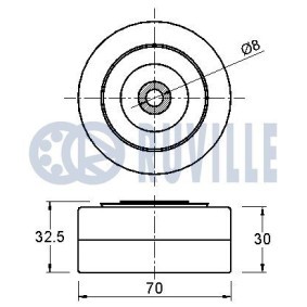 Compre Rolo tensor, correia trapezoidal estriada de RUVILLE online para KALINA Hatchback (1119) a preços moderados
