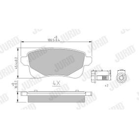Acquista Kit pastiglie freni da JURID 573660J a buon mercato per soli 27,87 €