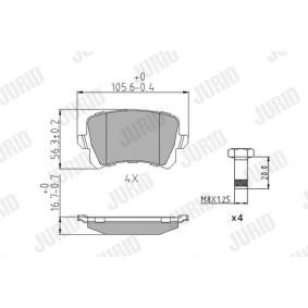 Acquista Kit pastiglie freni da JURID 573667J a buon mercato per soli 31,31 €