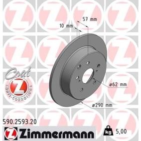 Bremsscheibe 590.2593.20 von ZIMMERMANN günstig für 46,96 € online kaufen