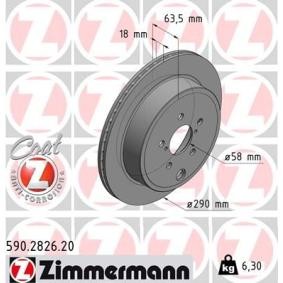 Bremsscheibe 590.2826.20 von ZIMMERMANN günstig für 58,04 € online kaufen