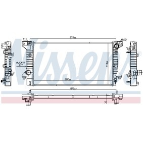 Achetez des Radiateur du moteur NISSENS 606158 à prix pour 220,99 €
