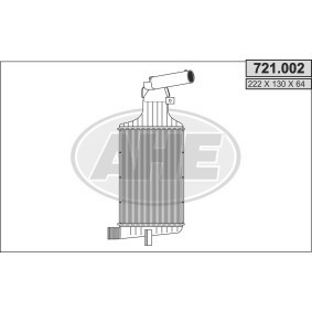 Köp Intercooler av AHE 721.002 till det låga priset 1194,08 kr