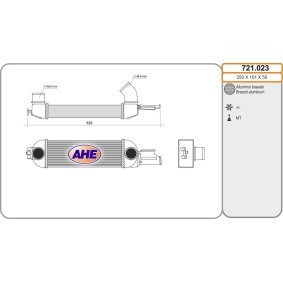 Köp Intercooler av AHE 721.023 till det låga priset 2454,54 kr