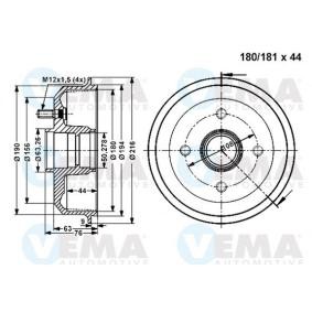 Bremstrommel 801270 von VEMA günstig für 46,05 € online kaufen
