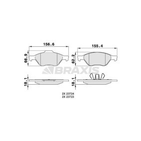 Acquista Kit pastiglie freni da BRAXIS AA0010 a buon mercato per soli 18,56 €