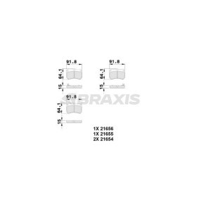 Acquista Kit pastiglie freni da BRAXIS AB0105 a buon mercato per soli 14,10 €
